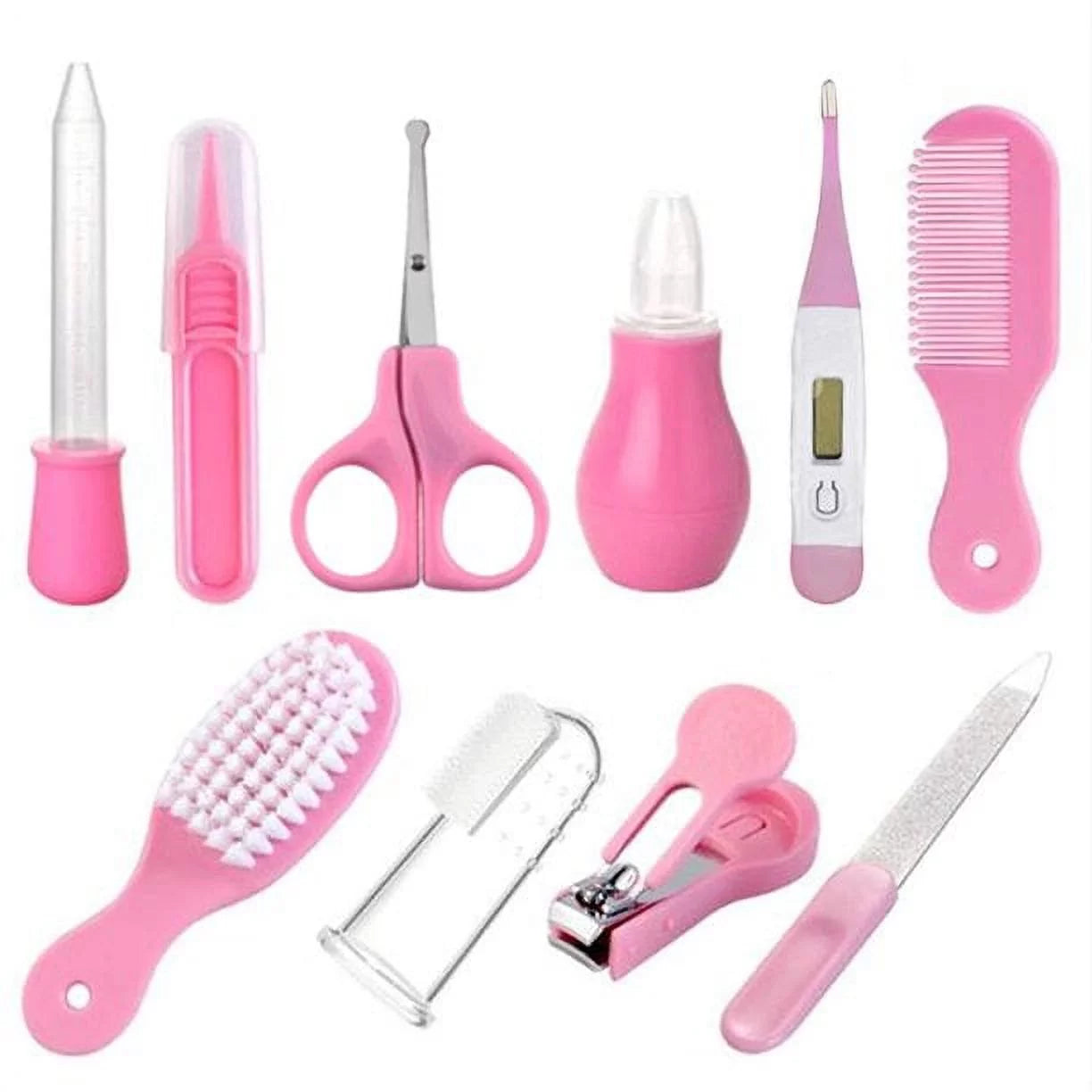 Baby Grooming Kit Newborn, 10-in-1 Baby Grooming and Health Care Kit with Hair Brush, Comb, Nail Clippers, and More for Newborns, Infants, and Toddlers